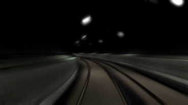 列车在隧道中行进穿梭进站的第一视角视频素材