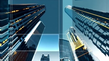 城市建筑数据分析高楼植入广告房地产公司广告视频素材