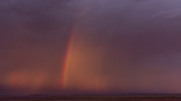 雨后的彩虹雷电闪电天气视频素材