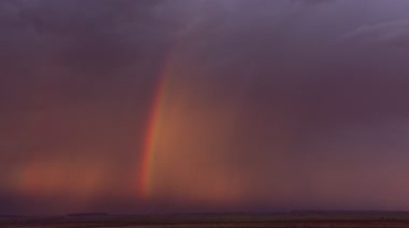 雨后的彩虹雷电闪电天气视频素材