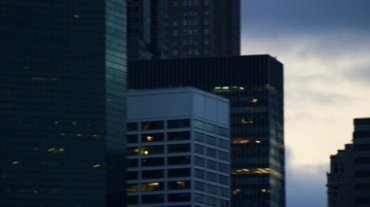 繁华城市高楼耸立建筑特色旋转视觉大厦景色视频素材