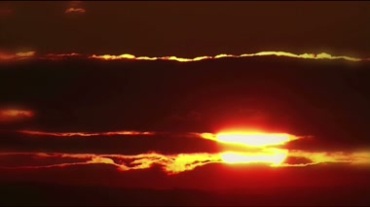 日落云谲波诡太阳光芒视频素材
