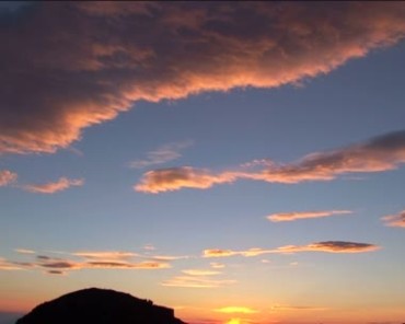 天空云彩下的日出景色视频素材