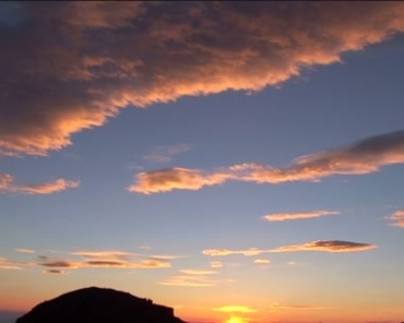 天空云彩下的日出景色视频素材