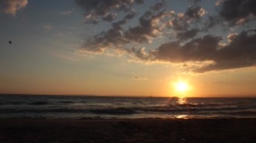 海滩日落美景延时摄影视频素材