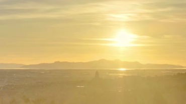 太阳日落西山视频素材