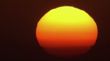 红色大太阳日出背景视频素材