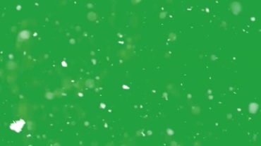 雪花飘舞绿屏抠像特效视频素材