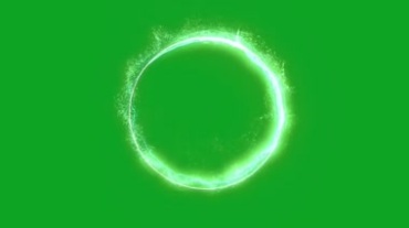 白光炫光圆圈粒子绿屏抠像特效视频素材