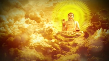如来佛祖在空中现金身视频素材