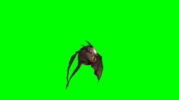 飞行的怪兽绿幕抠像特效视频素材