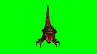 小怪兽张嘴绿屏抠像特效视频素材