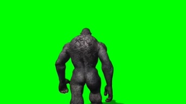 大猩猩黑金刚绿屏抠像特效视频素材