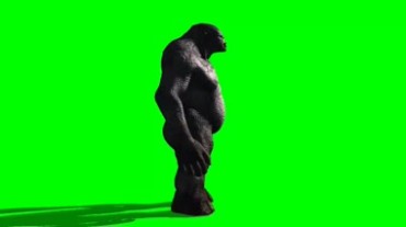 黑金刚猩猩绿屏抠像特效视频素材