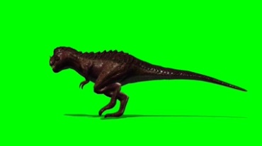 恐龙霸王龙走路形态绿幕视频素材