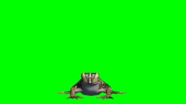 青蛙跳跃绿幕背景透明抠图特效视频素材