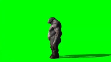 黑金刚黑猩猩绿色屏幕透明抠像特效视频素材