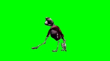 怪物奔跑骨架动作捕捉绿屏抠像特效视频素材