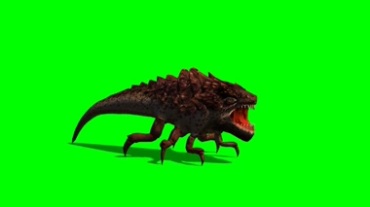 怪物狂吠绿屏抠像特效视频素材