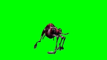 怪物骷髅骨头走路姿态动态捕捉绿屏特效视频素材