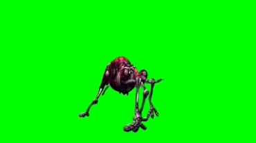 怪物骷髅骨头走路姿态动态捕捉绿屏特效视频素材