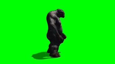 黑猩猩黑金刚绿幕背景抠像视频素材