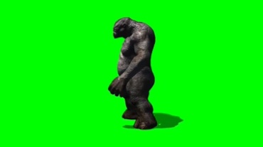 黑猩猩黑金刚绿幕背景抠像视频素材