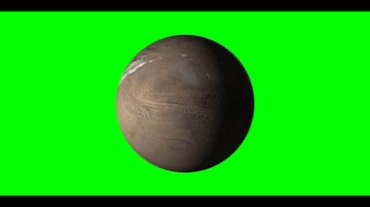 星球旋转绿幕抠像特效视频素材
