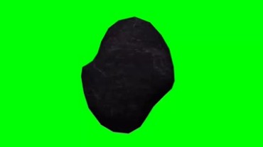 黑陨石翻滚绿幕抠像特效视频素材