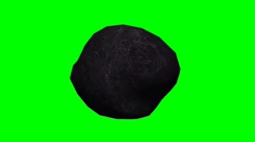 黑陨石翻滚绿幕抠像特效视频素材