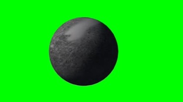 灰色星球绿幕抠像特效视频素材