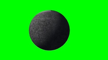 灰色星球绿幕抠像特效视频素材