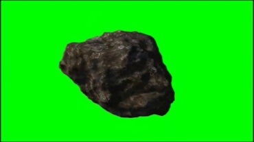陨石块陨星绿幕背景透明抠像特效视频素材