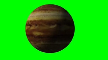 外星球旋转绿幕视频素材