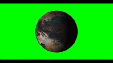 撞击过的深坑外星球绿屏抠像特效视频素材