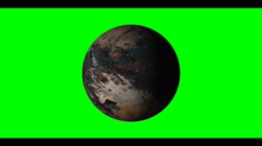 撞击过的深坑外星球绿屏抠像特效视频素材