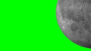 外星球半球表面绿屏抠像视频素材