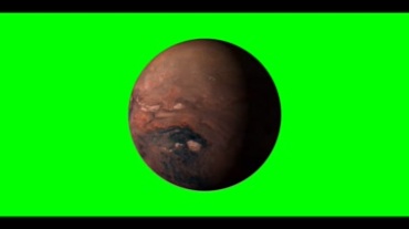 星球自转绿屏抠像特效视频素材