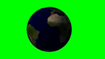 地球转动绿色屏幕特效视频素材