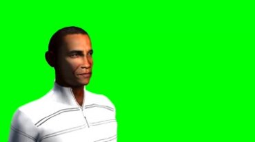 黑人人物形象绿屏抠像特效视频素材