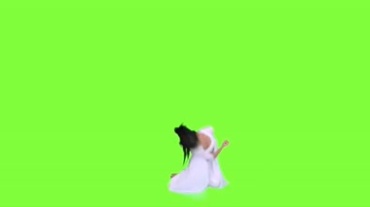 现代女子独舞绿屏抠像特效视频素材