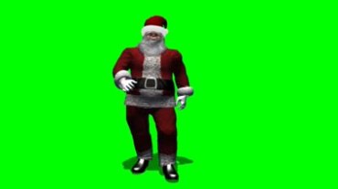 圣诞公公圣诞老人绿屏抠像特效视频素材