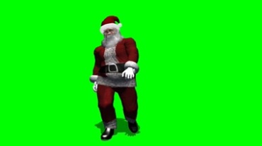圣诞公公圣诞老人绿屏抠像特效视频素材