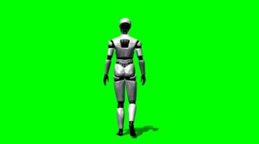 机器人绿屏抠像特效视频素材