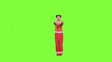 中国喜庆节日美女绿屏背景视频素材