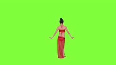 中国美女独舞肚皮舞绿屏视频素材