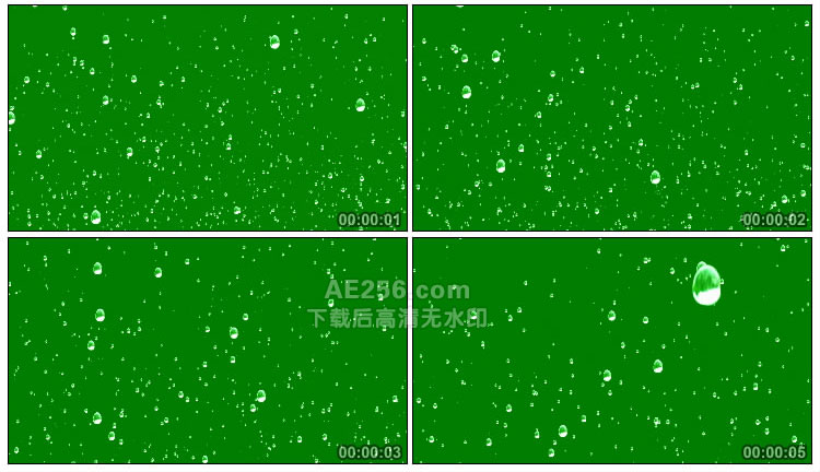 雨滴控雨绿屏特效视频素材