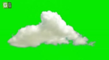多种云朵白云透明抠像绿屏背景视频素材