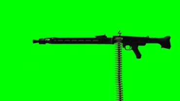 机枪开火绿屏抠像特效视频素材