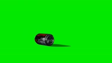 可口可乐罐子绿幕背景透明抠像特效视频素材